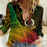 Personalised Vanuatu Women Casual Shirt Proud To Be A Ni-Van LT14 Female Black - Polynesian Pride