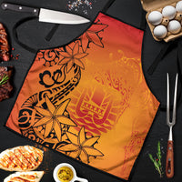 French Polynesia Manta Ray Tattoo Apron Tahiti Hahalua Tiare Maori Gradient Style LT14 Orange - Polynesian Pride