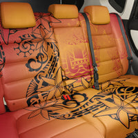 French Polynesia Manta Ray Tattoo Back Car Seat Cover Tahiti Hahalua Tiare Maori Gradient Style LT14 - Polynesian Pride