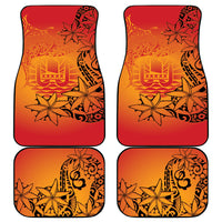 French Polynesia Manta Ray Tattoo Car Mats Tahiti Hahalua Tiare Maori Gradient Style LT14 - Polynesian Pride