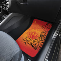 French Polynesia Manta Ray Tattoo Car Mats Tahiti Hahalua Tiare Maori Gradient Style LT14 - Polynesian Pride