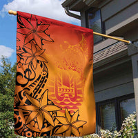 French Polynesia Manta Ray Tattoo Garden Flag Tahiti Hahalua Tiare Maori Gradient Style LT14 - Polynesian Pride
