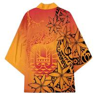 French Polynesia Manta Ray Tattoo Kimono Tahiti Hahalua Tiare Maori Gradient Style LT14 - Polynesian Pride