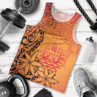 French Polynesia Manta Ray Tattoo Men Tank Top Tahiti Hahalua Tiare Maori Gradient Style LT14 - Polynesian Pride