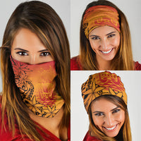 French Polynesia Manta Ray Tattoo Neck Gaiter Tahiti Hahalua Tiare Maori Gradient Style LT14 - Polynesian Pride