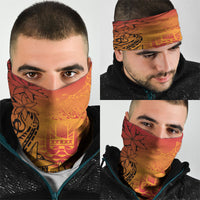 French Polynesia Manta Ray Tattoo Neck Gaiter Tahiti Hahalua Tiare Maori Gradient Style LT14 - Polynesian Pride