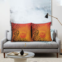 French Polynesia Manta Ray Tattoo Pillow Cover Tahiti Hahalua Tiare Maori Gradient Style LT14 - Polynesian Pride