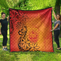 French Polynesia Manta Ray Tattoo Quilt Tahiti Hahalua Tiare Maori Gradient Style LT14 - Polynesian Pride