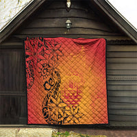 French Polynesia Manta Ray Tattoo Quilt Tahiti Hahalua Tiare Maori Gradient Style LT14 - Polynesian Pride