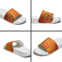 French Polynesia Manta Ray Tattoo Slide Sandals Tahiti Hahalua Tiare Maori Gradient Style LT14 - Polynesian Pride