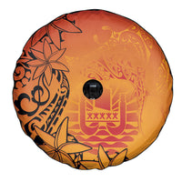 French Polynesia Manta Ray Tattoo Spare Tire Cover Tahiti Hahalua Tiare Maori Gradient Style LT14 - Polynesian Pride