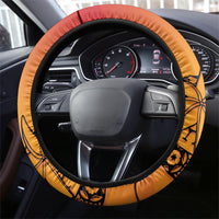 French Polynesia Manta Ray Tattoo Steering Wheel Cover Tahiti Hahalua Tiare Maori Gradient Style LT14 - Polynesian Pride