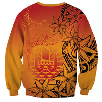 French Polynesia Manta Ray Tattoo Sweatshirt Tahiti Hahalua Tiare Maori Gradient Style LT14 - Polynesian Pride
