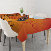 French Polynesia Manta Ray Tattoo Tablecloth Tahiti Hahalua Tiare Maori Gradient Style LT14 - Polynesian Pride