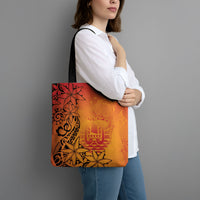 French Polynesia Manta Ray Tattoo Tote Bag Tahiti Hahalua Tiare Maori Gradient Style LT14 - Polynesian Pride