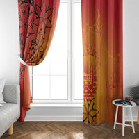 French Polynesia Manta Ray Tattoo Window Curtain Tahiti Hahalua Tiare Maori Gradient Style LT14 - Polynesian Pride