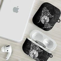 French Polynesia Manta Ray Tattoo AirPods Case Tahiti Hahalua Turtle Shark Black Color LT14 - Polynesian Pride