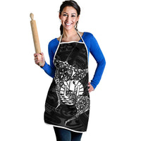 French Polynesia Manta Ray Tattoo Apron Tahiti Hahalua Turtle Shark Black Color LT14 - Polynesian Pride