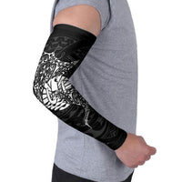 French Polynesia Manta Ray Tattoo Arm Sleeves Tahiti Hahalua Turtle Shark Black Color LT14 - Polynesian Pride