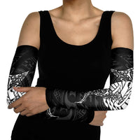 French Polynesia Manta Ray Tattoo Arm Sleeves Tahiti Hahalua Turtle Shark Black Color LT14 - Polynesian Pride