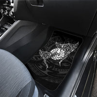 French Polynesia Manta Ray Tattoo Car Mats Tahiti Hahalua Turtle Shark Black Color LT14 - Polynesian Pride