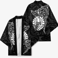 French Polynesia Manta Ray Tattoo Kimono Tahiti Hahalua Turtle Shark Black Color LT14 - Polynesian Pride