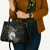 French Polynesia Manta Ray Tattoo Leather Bag Tahiti Hahalua Turtle Shark Black Color LT14 - Polynesian Pride