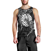 French Polynesia Manta Ray Tattoo Men Tank Top Tahiti Hahalua Turtle Shark Black Color LT14 - Polynesian Pride