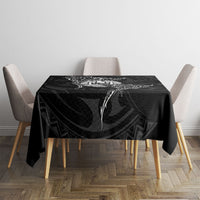 French Polynesia Manta Ray Tattoo Tablecloth Tahiti Hahalua Turtle Shark Black Color LT14 - Polynesian Pride