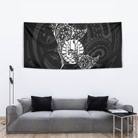 French Polynesia Manta Ray Tattoo Tapestry Tahiti Hahalua Turtle Shark Black Color LT14 - Polynesian Pride