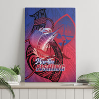 Guam Blue Marlin Fishing Canvas Wall Art Guahan Fish Hook Tattoo LT14 - Polynesian Pride