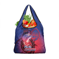 Guam Blue Marlin Fishing Grocery Bag Guahan Fish Hook Tattoo LT14 1-pack One Size Blue - Polynesian Pride