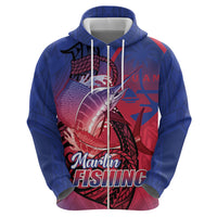 Guam Blue Marlin Fishing Hoodie Guahan Fish Hook Tattoo LT14 - Polynesian Pride