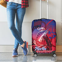 Guam Blue Marlin Fishing Luggage Cover Guahan Fish Hook Tattoo LT14 - Polynesian Pride
