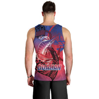 Guam Blue Marlin Fishing Men Tank Top Guahan Fish Hook Tattoo LT14 - Polynesian Pride