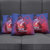 Guam Blue Marlin Fishing Pillow Cover Guahan Fish Hook Tattoo LT14 - Polynesian Pride