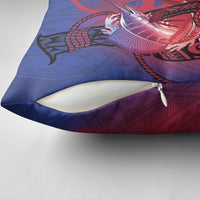 Guam Blue Marlin Fishing Pillow Cover Guahan Fish Hook Tattoo LT14 - Polynesian Pride