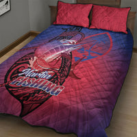 Guam Blue Marlin Fishing Quilt Bed Set Guahan Fish Hook Tattoo LT14 - Polynesian Pride