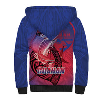 Guam Blue Marlin Fishing Sherpa Hoodie Guahan Fish Hook Tattoo LT14 - Polynesian Pride