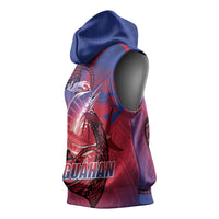 Guam Blue Marlin Fishing Sleeveless Hoodie Guahan Fish Hook Tattoo LT14 - Polynesian Pride