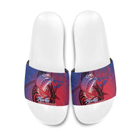 Guam Blue Marlin Fishing Slide Sandals Guahan Fish Hook Tattoo LT14 Blue - Polynesian Pride