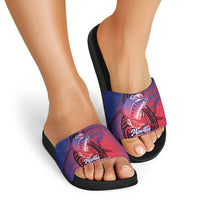 Guam Blue Marlin Fishing Slide Sandals Guahan Fish Hook Tattoo LT14 - Polynesian Pride