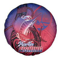 Guam Blue Marlin Fishing Spare Tire Cover Guahan Fish Hook Tattoo LT14 - Polynesian Pride