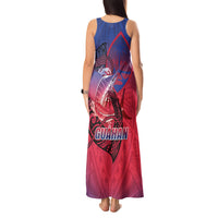 Guam Blue Marlin Fishing Tank Maxi Dress Guahan Fish Hook Tattoo LT14 - Polynesian Pride