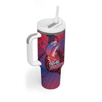 Guam Blue Marlin Fishing Tumbler With Handle Guahan Fish Hook Tattoo LT14 - Polynesian Pride