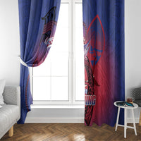 Guam Blue Marlin Fishing Window Curtain Guahan Fish Hook Tattoo LT14 - Polynesian Pride