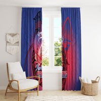 Guam Blue Marlin Fishing Window Curtain Guahan Fish Hook Tattoo LT14 - Polynesian Pride