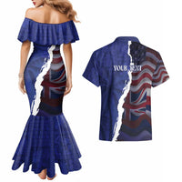Personalized Hawaii Statehood Day Couples Matching Mermaid Dress and Hawaiian Shirt 66th Anniversary LT14 - Polynesian Pride