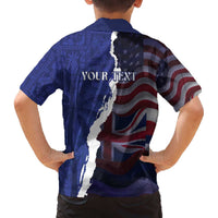 Personalized Hawaii Statehood Day Family Matching Off The Shoulder Long Sleeve Dress and Hawaiian Shirt 66th Anniversary - Polynesian Pride