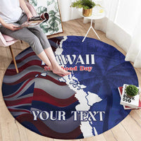 Personalized Hawaii Statehood Day Round Carpet 66th Anniversary - Polynesian Pride